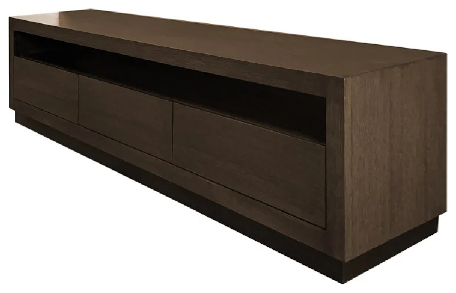 Brown Oak TV Unit  OROA Oakura   Transitional   Entertainment Centers And Tv Stands   by Oroa   Distinctive Furniture  Houzz