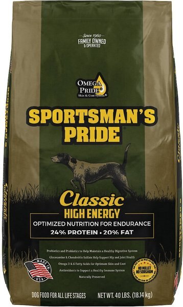 Sportsman's Pride Classic 24/20 High Energy Dry Dog Food， 40-lb bag