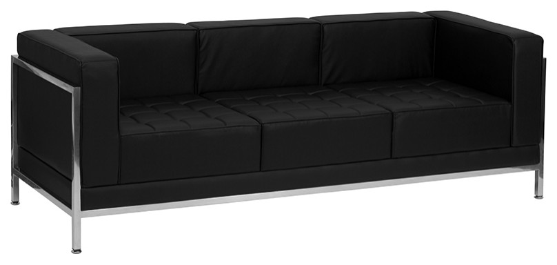 HERCULES Imagination Series Black LeatherSoft Sofa  ampChair Set   Contemporary   Living Room Furniture Sets   by First of a Kind USA Inc  Houzz