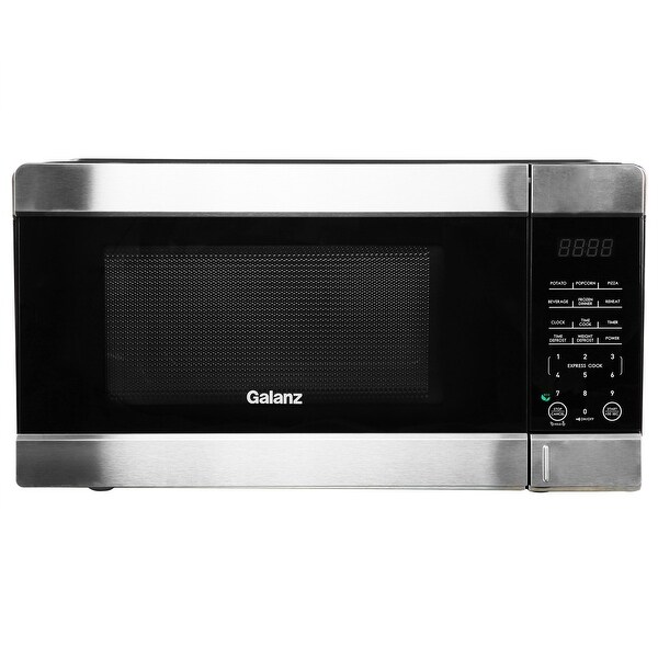 1.1 cu ft 1000W Countertop Microwave Oven in Black with One Touch Express Cooking