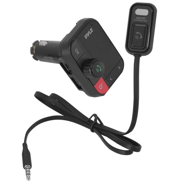 Pyle Bluetooth streaming Fm Transmitter Adapter With Detachable Microphone