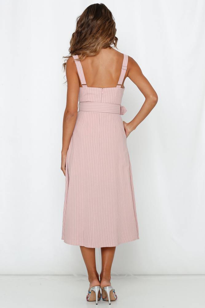 Keep Me In Mind Midi Dress Blush