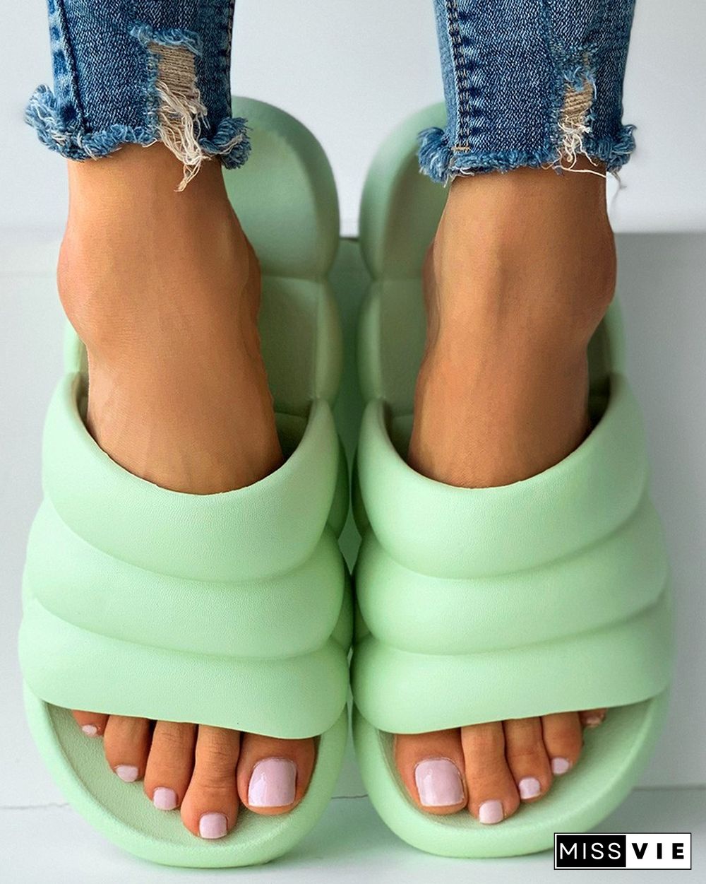 Open Toe Casual Slide Slipper