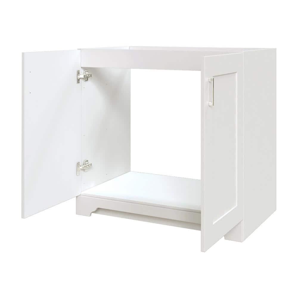 Home Decorators Collection Hawthorne 36 in W x 2134 in D Vanity Cabinet in Linen White with 2Doors