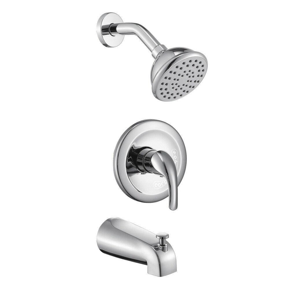 6 Inch Shower Faucet with Tub Spout Combo