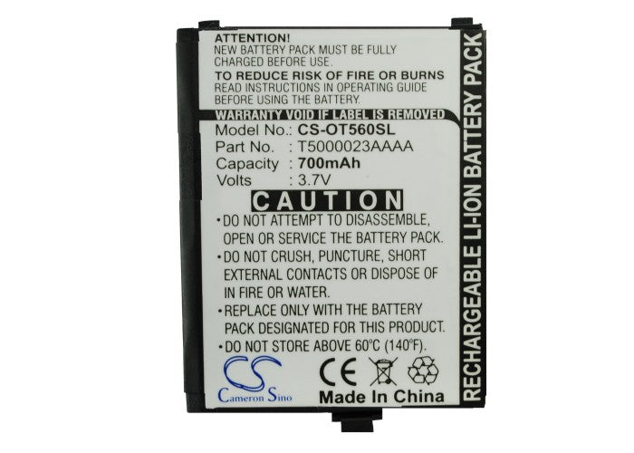 Alcatel OTC550 OTC550A OTC560 OTC560A Replacement Battery BatteryClerkcom Mobile Phone