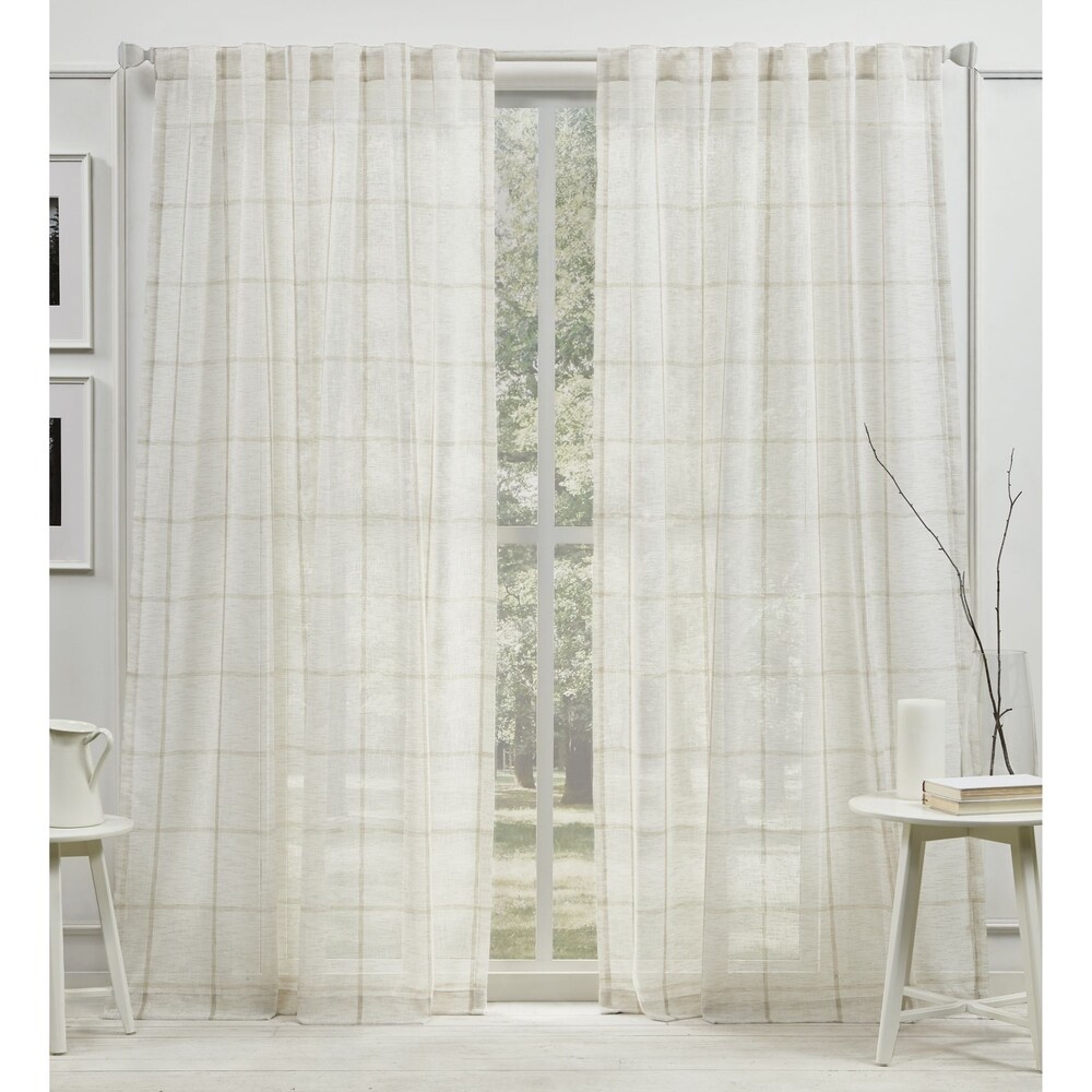 Lauren Ralph Lauren Rubin Sheer Back Tab Rod Pocket Curtain Panel