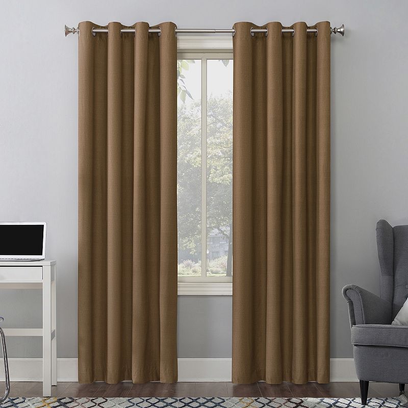 Sun Zero Cameron 100% Blackout Thermal Insulated Grommet Single Curtain Panel