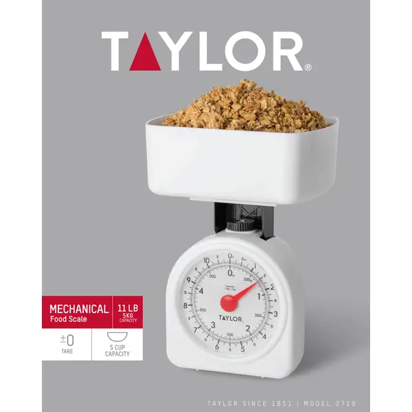 Taylor 11 lb Analog Dial Kitchen Scale