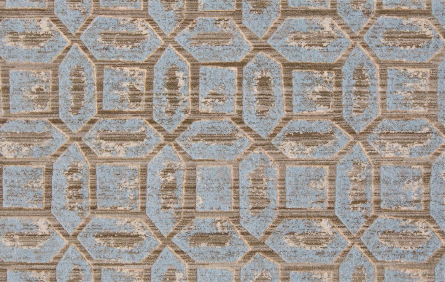 Carini Blue and Taupe Rug by BD Fine