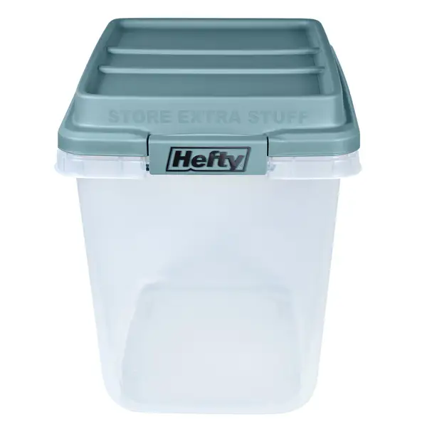 Hefty 32 Quart Hi Rise Clear Storage Bin