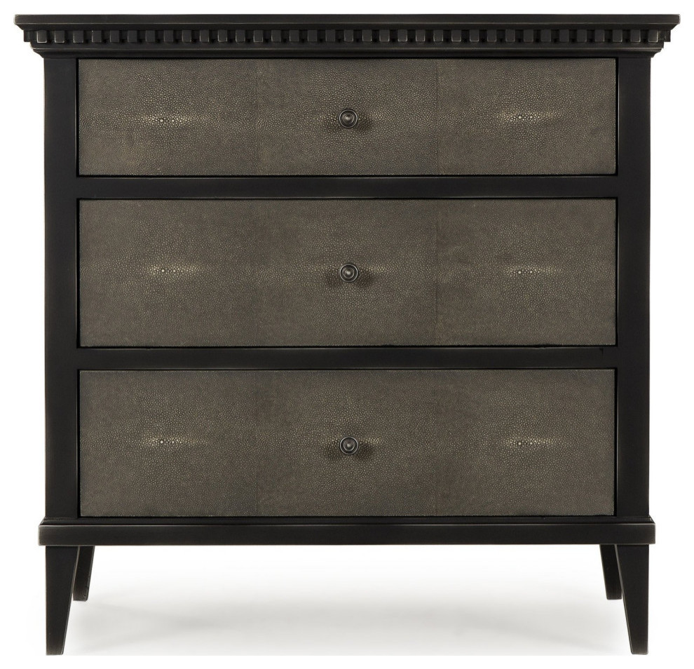 Christoper Chest Shagreen   Transitional   Accent Chests And Cabinets   by AED Luxury Home Decor  Houzz