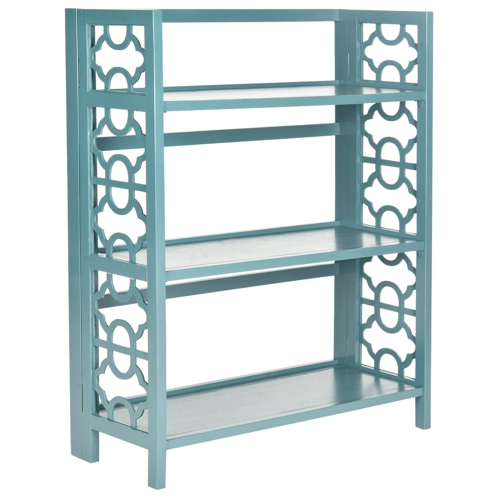 SAFAVIEH Natalie Teal Low Bookcase   33.5\