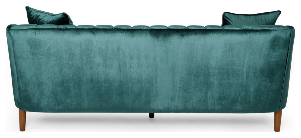 Susan Contemporary Velvet 3 Seater Sofa   Midcentury   Sofas   by GDFStudio  Houzz