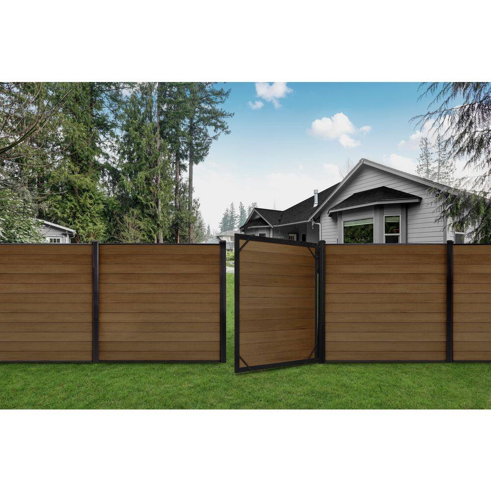 CREATIVE SURFACES Composite Fence Series 8 ft. In Ground Gate Post HDGTEPST0002