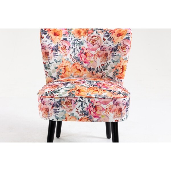 Armless Curved Back Accent Chair Side Chair