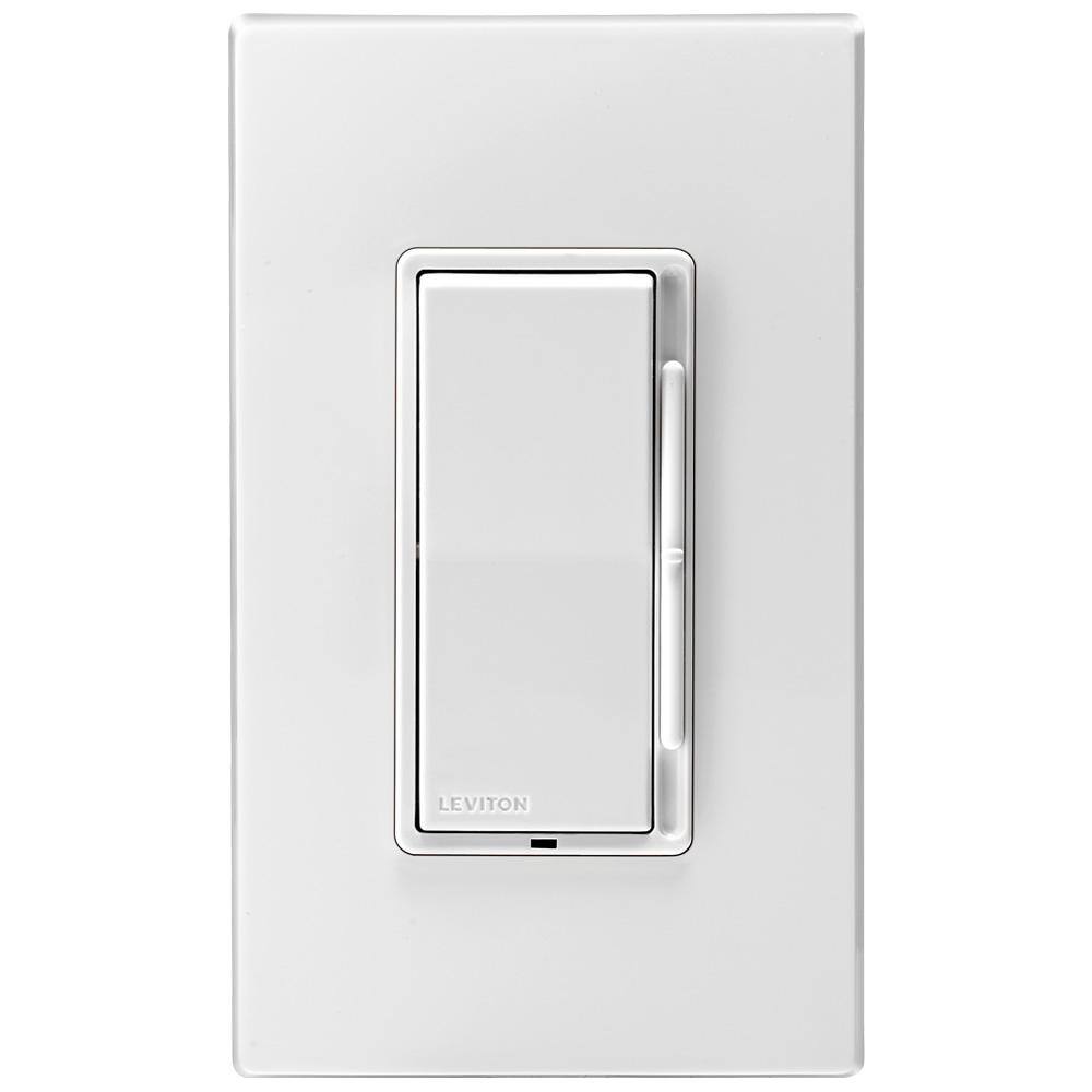 Leviton Decora 600-Watt Single-Pole3-Way Universal Rocker Slide Dimmer WhiteLight Almond (4-Pack) VB1-DSL06-HD4