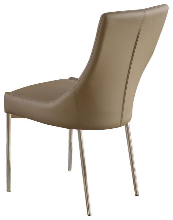 Designer Seat Dining Chair   Set Of 2  Brown   Midcentury   Dining Chairs   by Homesquare  Houzz