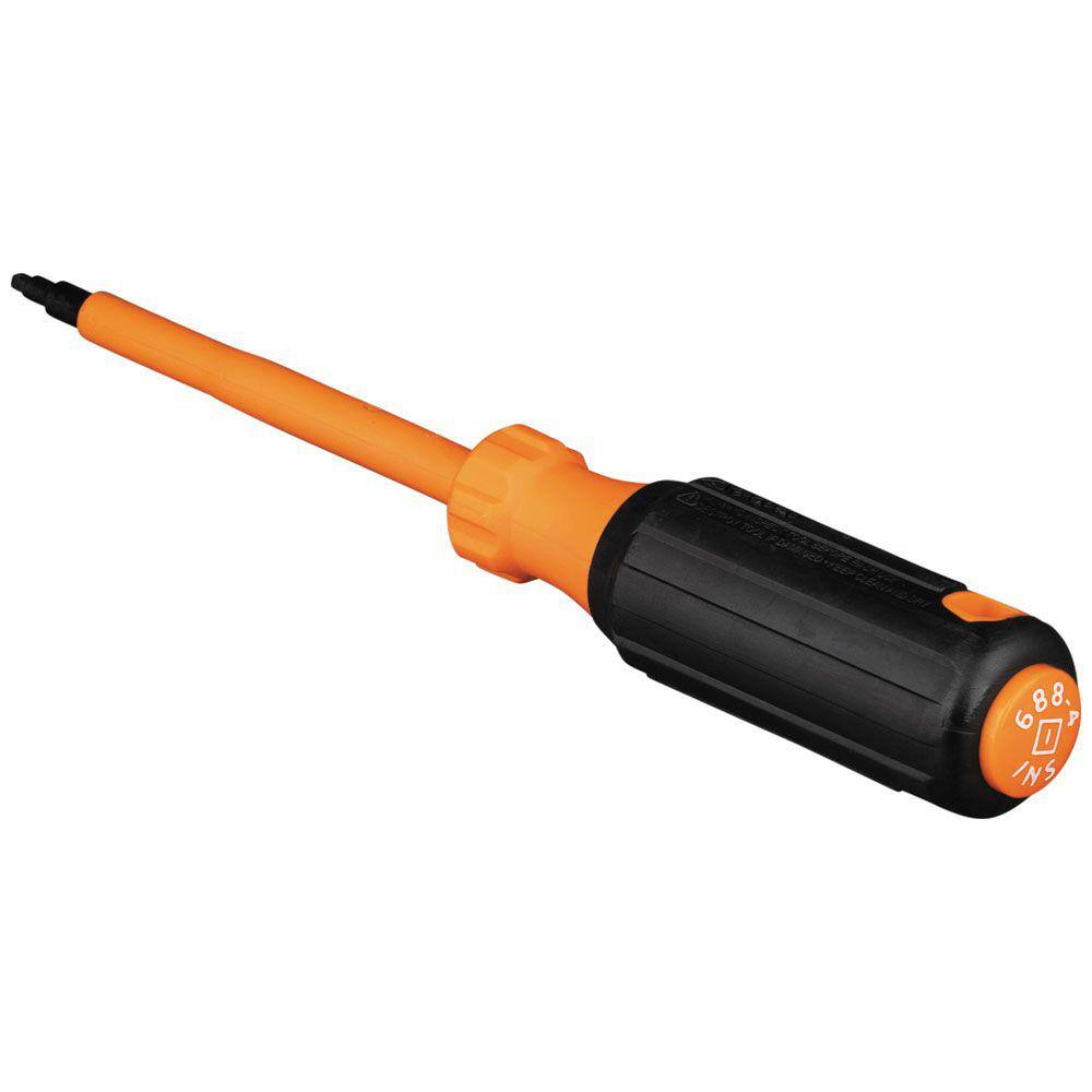 Klein Tools #1 Square Tip 4 in. Shank Insulated Screwdriver 6884INS