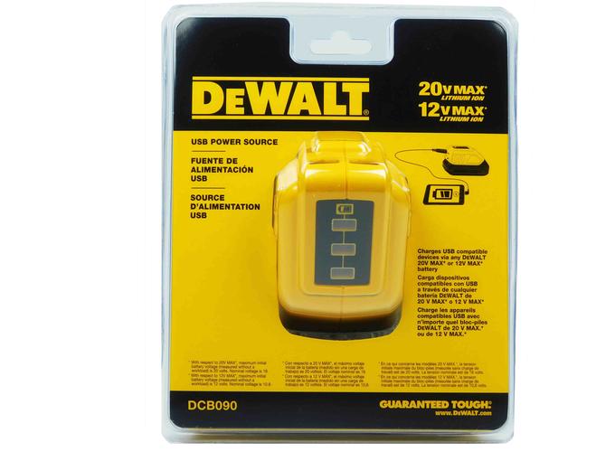 DeWalt DCB090 12V/20V MAX USB Power Source with State-of-Charge Indicator