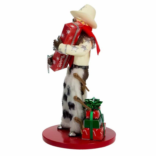 Kurt Adler 7 5 inch Fabric Mache Cowboy Ralphie Table Piece