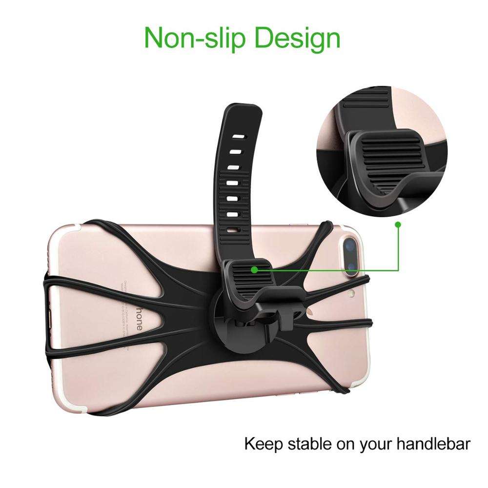 Ridefixing 360 Degree Rotation Silicone Bicycle Phone Holder Universal Flexible Motorcycle Cycling Bike Cell Phone Holders