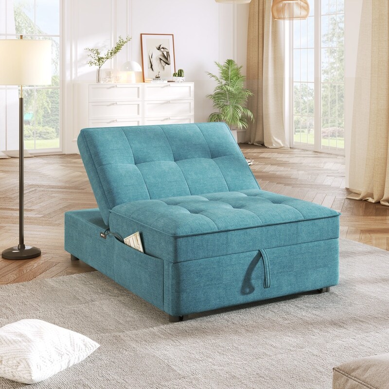 Multi Function Folding Sofa Bed 4 in 1 Sofa Bed with Storage Pocket and USB Port