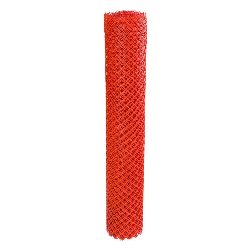 PEAK 50 ft. L x 48 in. H PVC Vinyl Safety Fence in Orange with 1-12 in. x 1-12 in. Mesh Size Garden Fence 3431