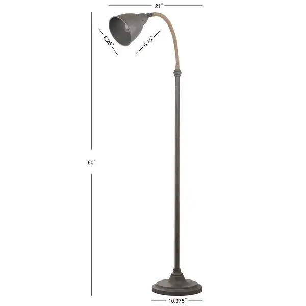 SAFAVIEH Lighting 60-inch Naldo Grey Floor Lamp - 21