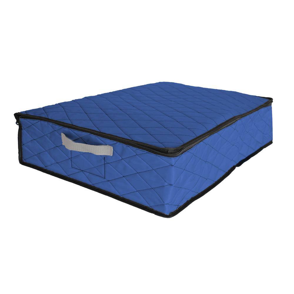 Simple Living Solutions 9-Qt. Quilted Under the Bed Storage in Blue - Large 816334-LQ-B