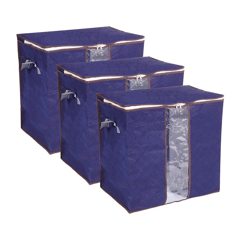 Clothes Storage Bag Foldable Storage Bin Closet Organizer， 3pcs