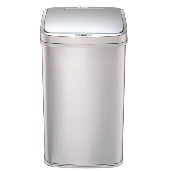 13-Gallon Stainless Steel Kitchen Trash Can with Motion Sensor Lid