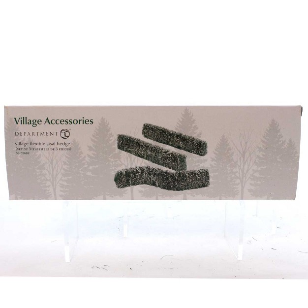 Department 56 Villages Flexible Sisal Hedge Three Hedges 1 5 Inches Landscape 52662 Sisal Green