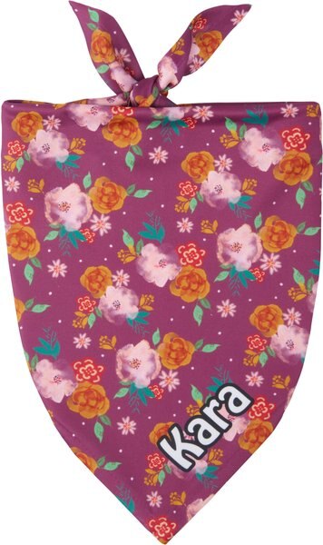 Frisco Fall Floral Personalized Dog and Cat Bandana