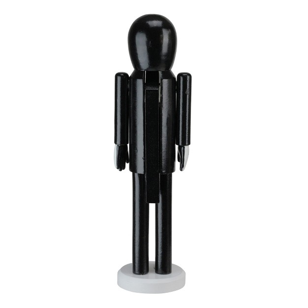 Wooden Skeleton Halloween Nutcracker Black white