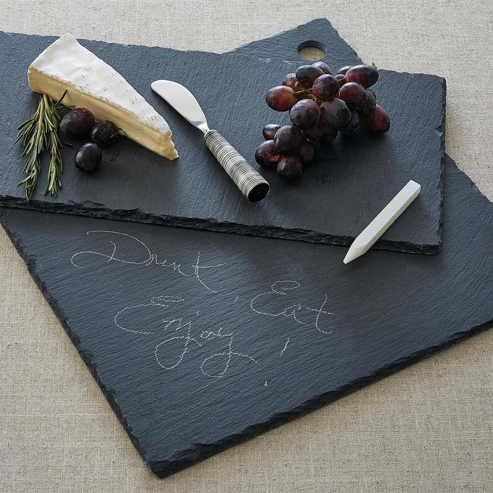 Split P Slate 14 in. Gray Stone Platter 4010-098