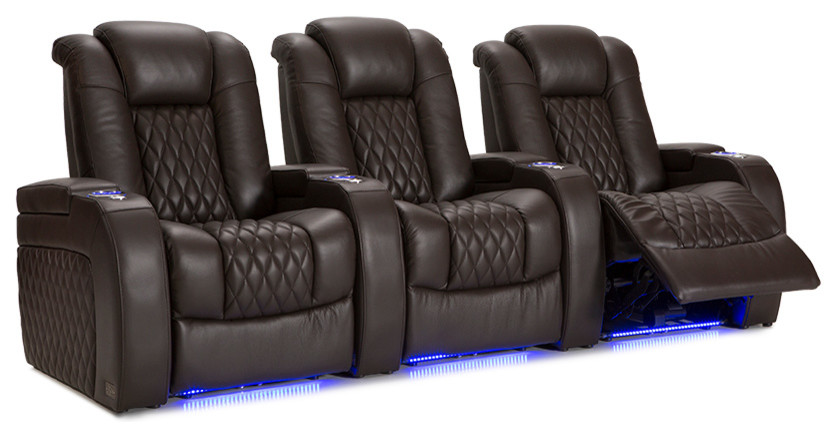 Seatcraft Diamante Home Theater Seating Leather Power   Contemporary   Theater Seating   by Stargate Cinema  Houzz