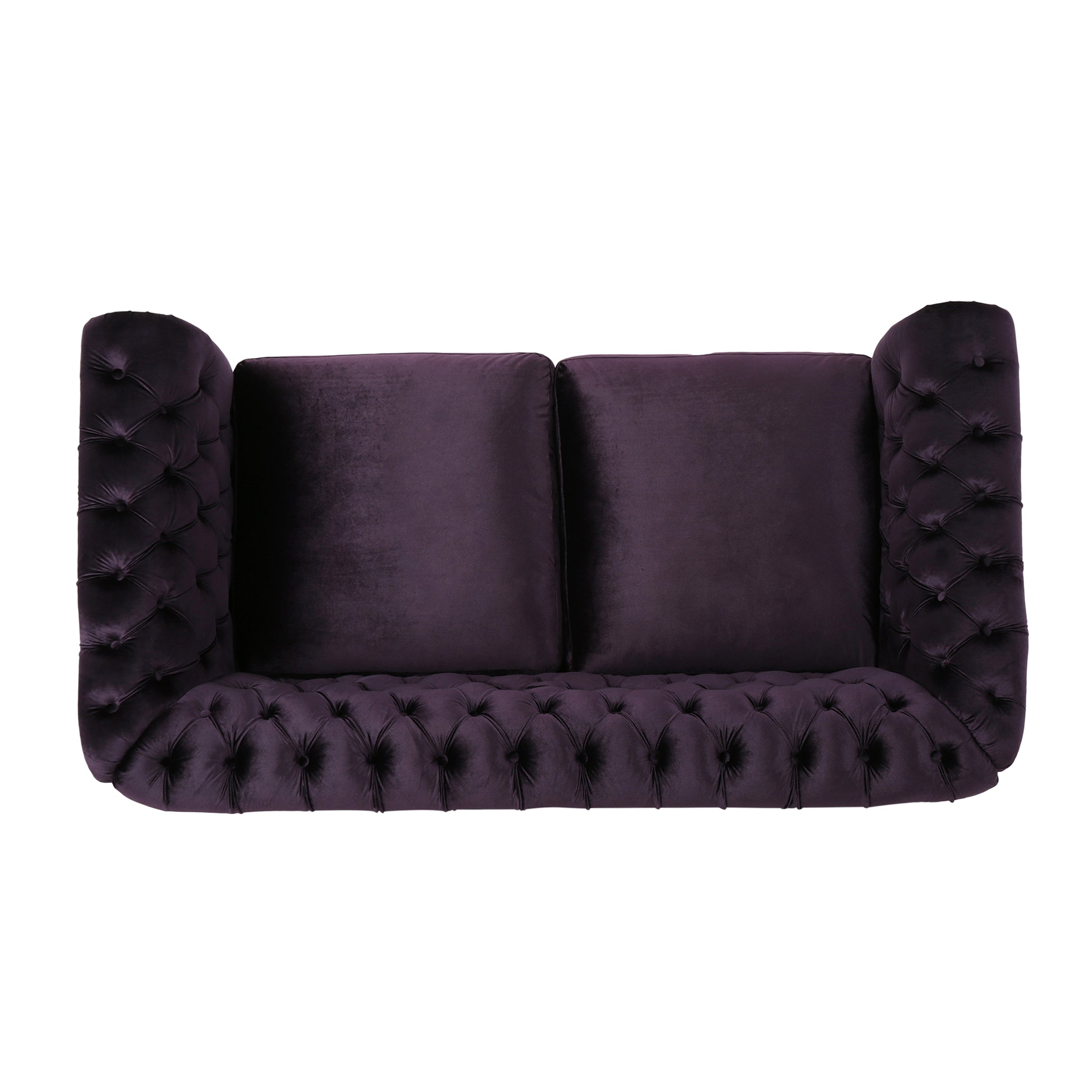 Kyle Traditional Chesterfield Velvet Loveseat Sofa