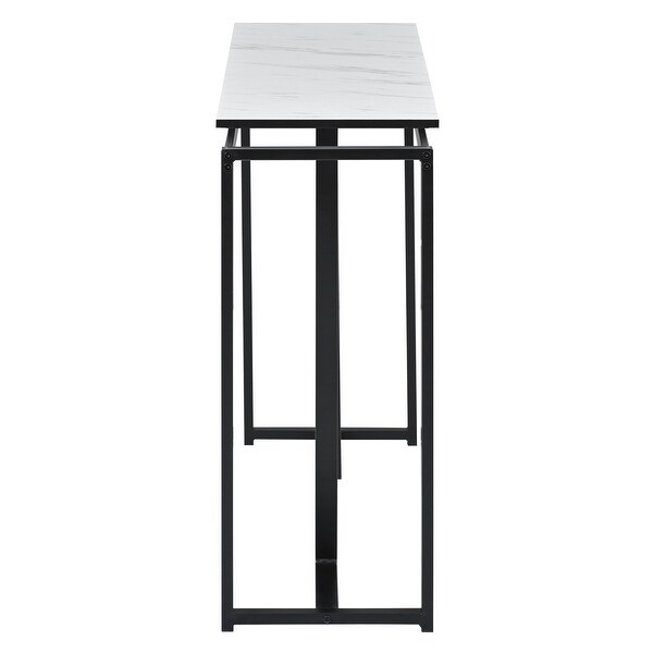 63'' Modern Console Table， Extra Long Entryway Table with Metal Frame for Entryway， Hallway， Living Room， Foyer， Corridor