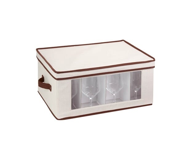 HoneyCanDo Stemware Storage Chest SFT02068