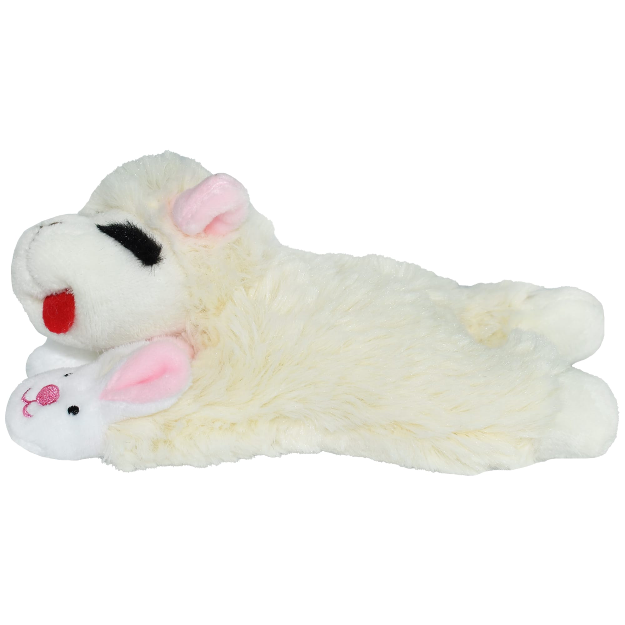 Multipet Lamb Chop Spring with Bunny Slippers Dog Toy， Small