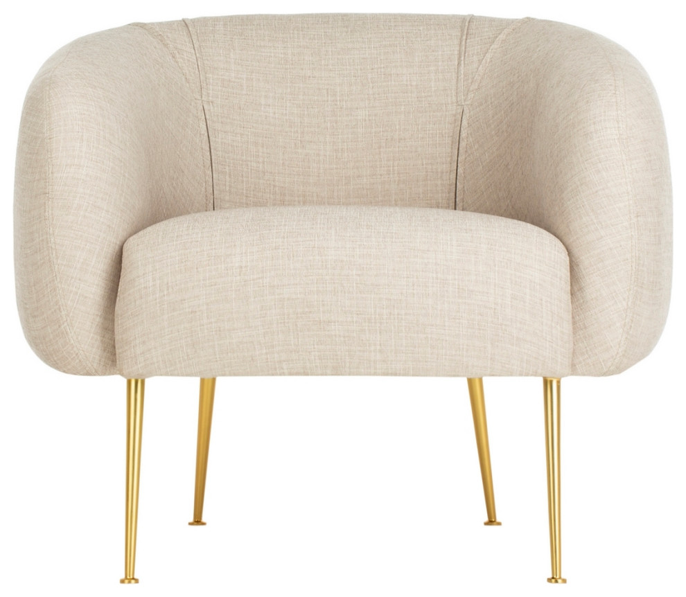 Natal Poly Blend Accent Chair Oatmeal   Midcentury   Armchairs And Accent Chairs   by Love Sofa  Houzz