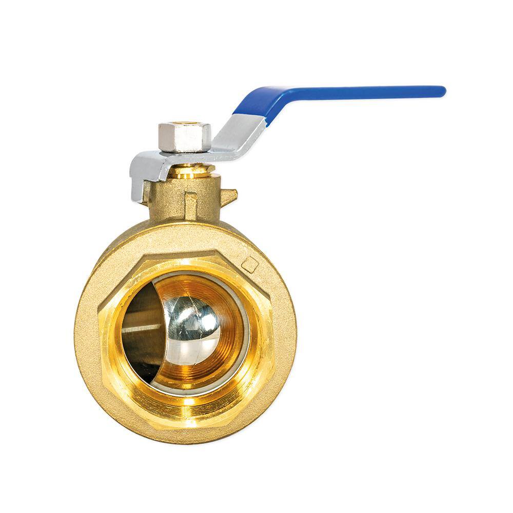 EASTMAN 2 in. x 2 in. Brass IPS Full Port Ball Valve 20055LF