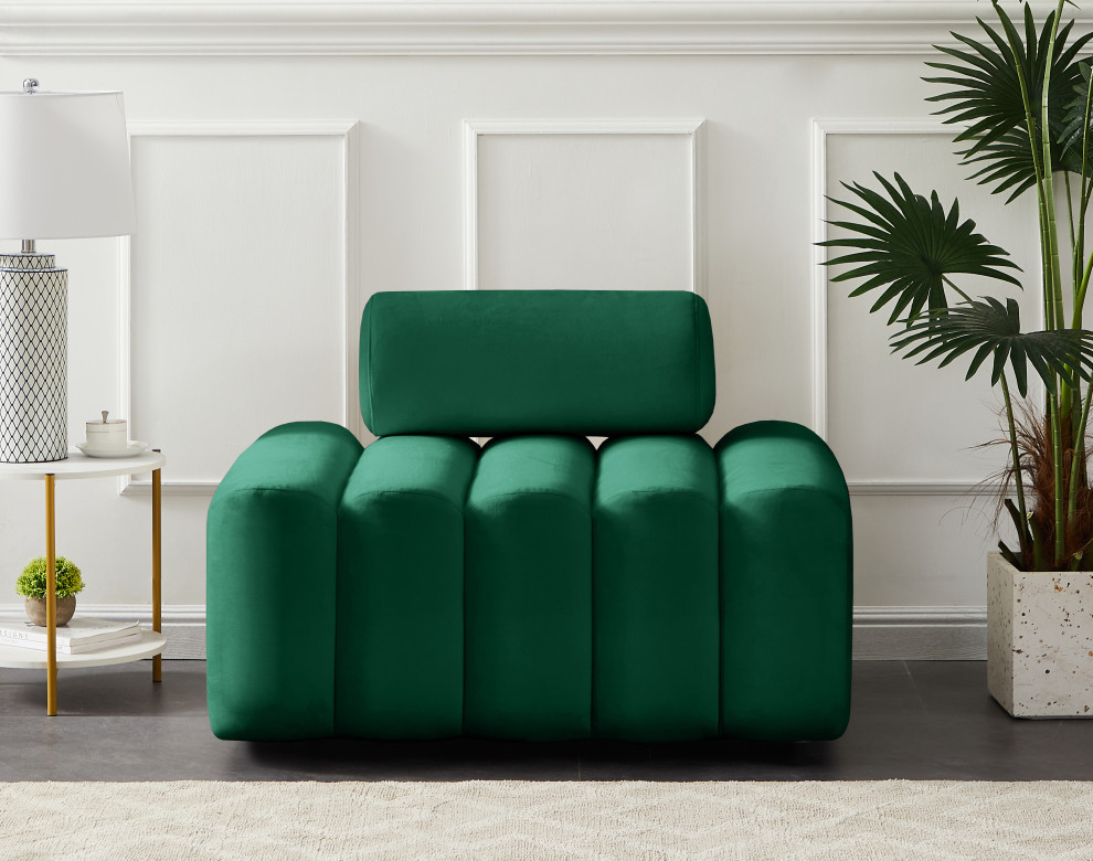 Melody Velvet Upholstered Chair   Contemporary   Armchairs And Accent Chairs   by Meridian Furniture  Houzz