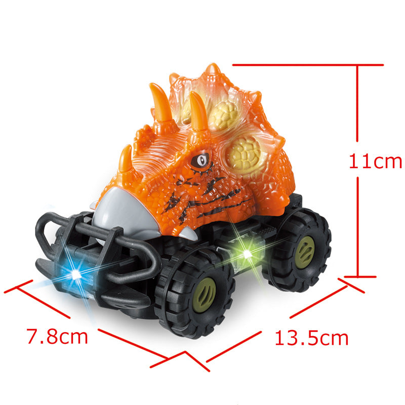 Cooltop Pull Back Cars with  LED and Sound for Kid 3-12 Years Old，  Dinosaur Vehicles Kid-Handled Car Gifts Toys for Christmas， Birthday Gift