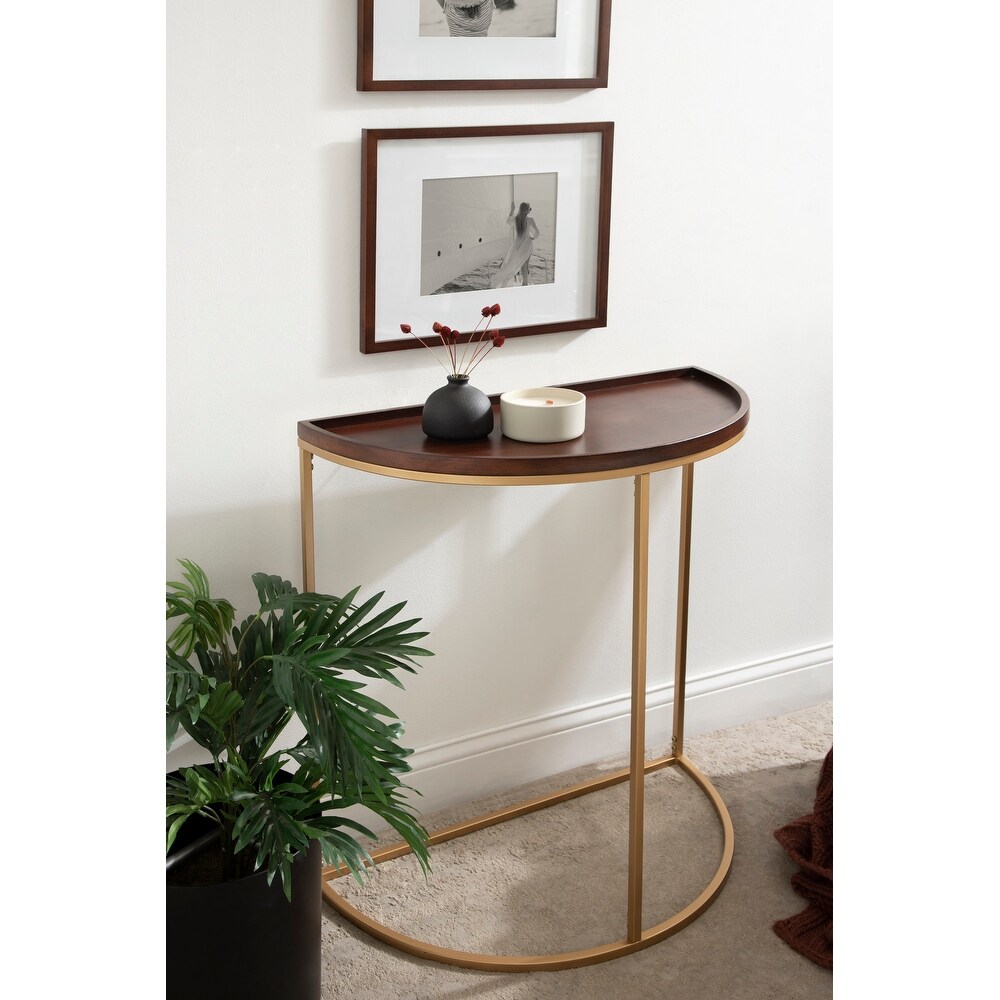 Kate and Laurel Dorrah Half Circle Console Table