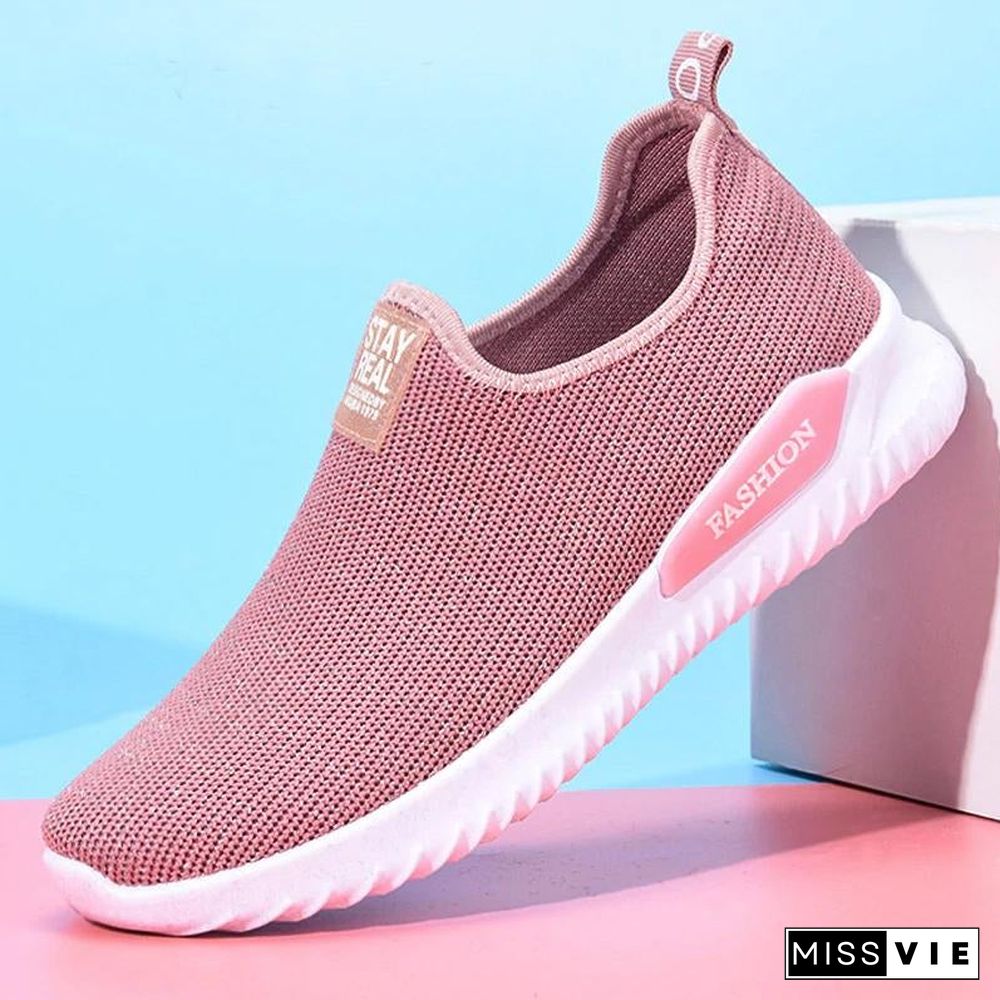 Women Sneakers Fashion Sock Shoes Female Vulcanized Shoes Casual Slip On Flats