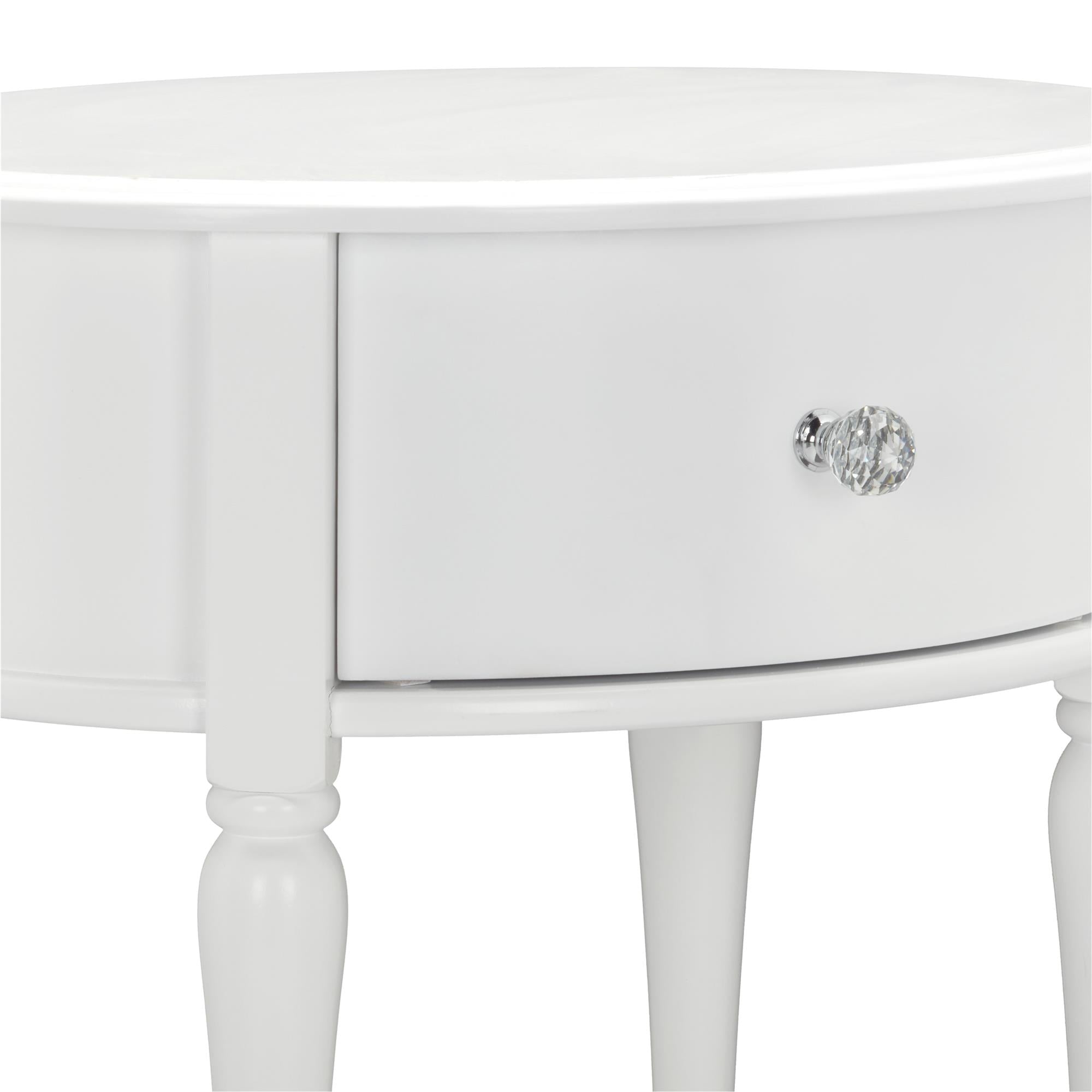 Little Seeds Rowan Valley Laren Oval Nightstand, White