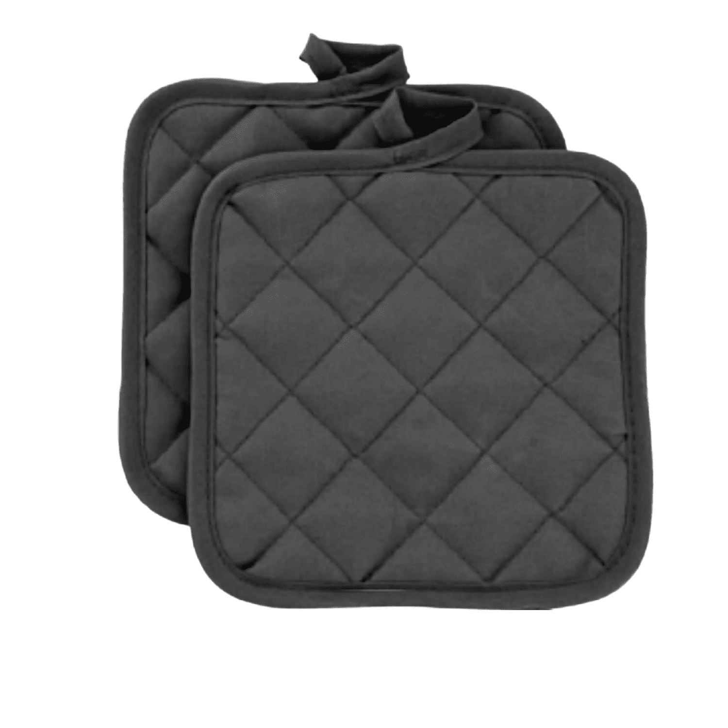 Pot Holders for Kitchen - Pack of four (4) units - Black - 7 Inches