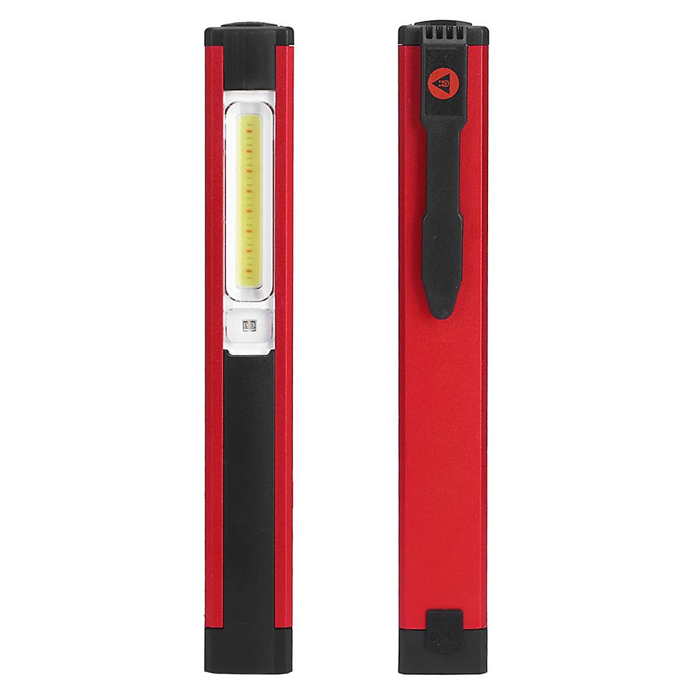 Outdoor Portable Led Cob Magnetic Flashlight Emergency Work Lamp Usb Charging White/red Lightwhite Light + Red Light